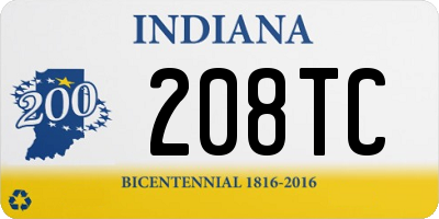 IN license plate 208TC