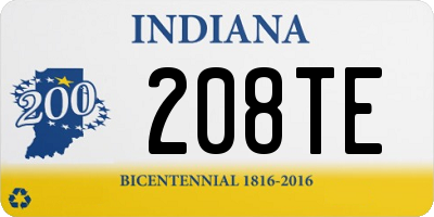 IN license plate 208TE
