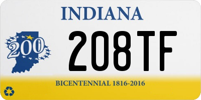 IN license plate 208TF