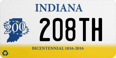 IN license plate 208TH