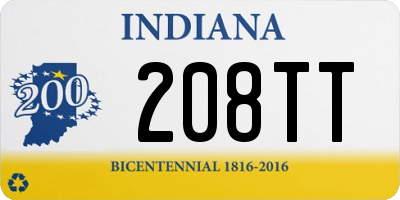 IN license plate 208TT