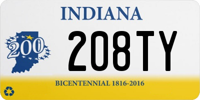 IN license plate 208TY