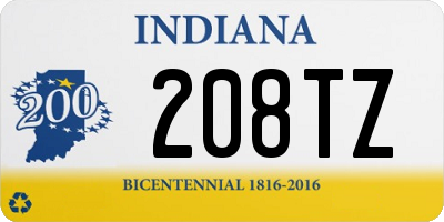 IN license plate 208TZ
