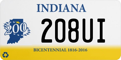 IN license plate 208UI