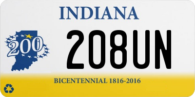 IN license plate 208UN