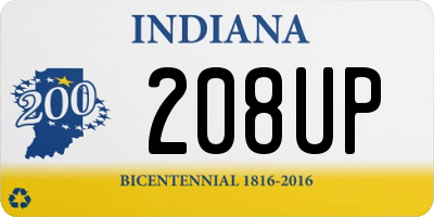 IN license plate 208UP