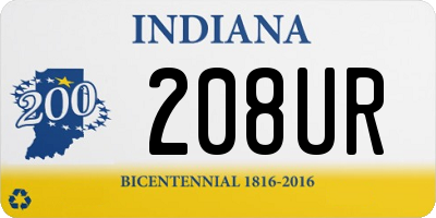 IN license plate 208UR