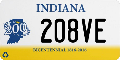IN license plate 208VE