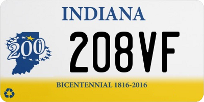 IN license plate 208VF