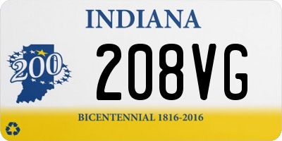 IN license plate 208VG