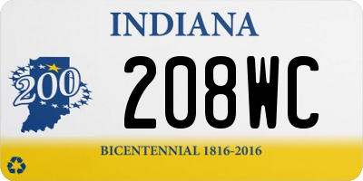 IN license plate 208WC