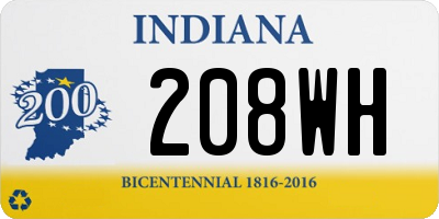 IN license plate 208WH