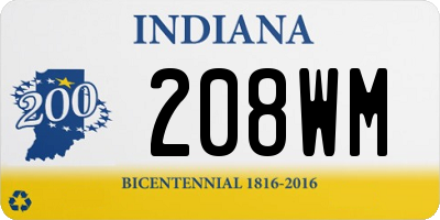 IN license plate 208WM