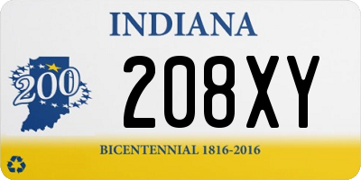 IN license plate 208XY