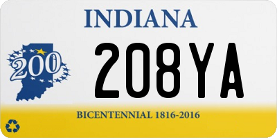 IN license plate 208YA