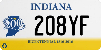 IN license plate 208YF