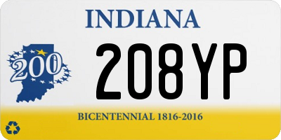 IN license plate 208YP