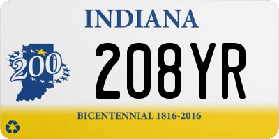 IN license plate 208YR