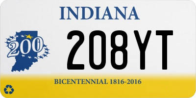 IN license plate 208YT