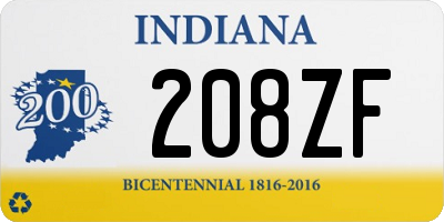 IN license plate 208ZF