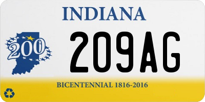 IN license plate 209AG
