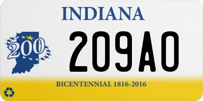 IN license plate 209AO