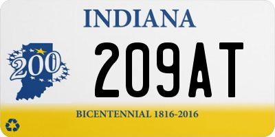 IN license plate 209AT