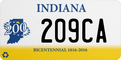 IN license plate 209CA