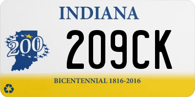 IN license plate 209CK