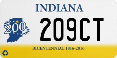 IN license plate 209CT