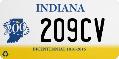 IN license plate 209CV