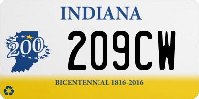 IN license plate 209CW