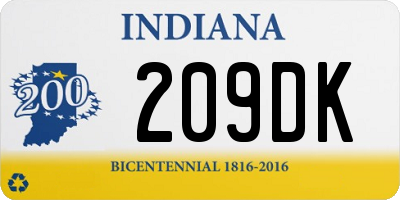 IN license plate 209DK