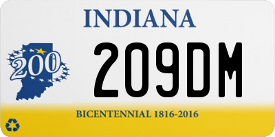 IN license plate 209DM