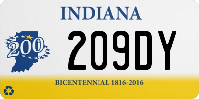 IN license plate 209DY