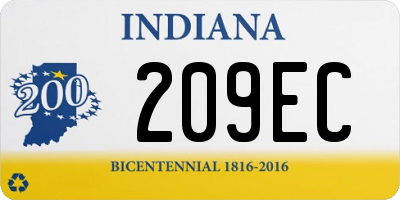 IN license plate 209EC