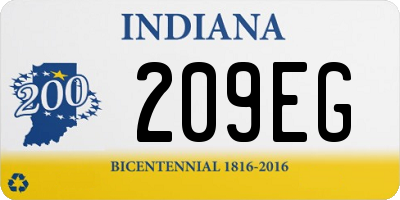 IN license plate 209EG