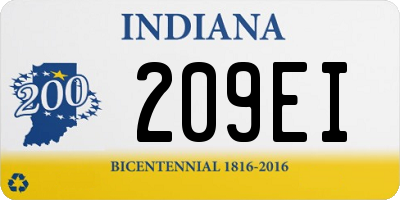 IN license plate 209EI