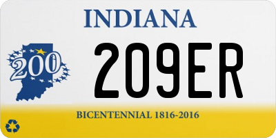 IN license plate 209ER