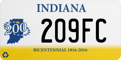 IN license plate 209FC