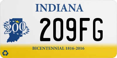 IN license plate 209FG