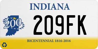 IN license plate 209FK