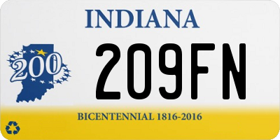 IN license plate 209FN