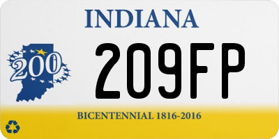 IN license plate 209FP