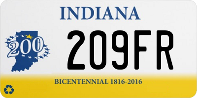 IN license plate 209FR