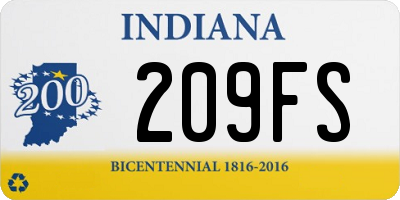 IN license plate 209FS