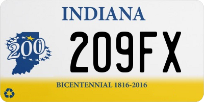 IN license plate 209FX