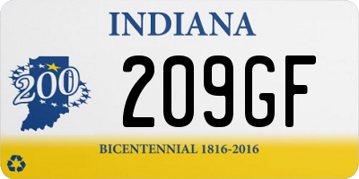 IN license plate 209GF