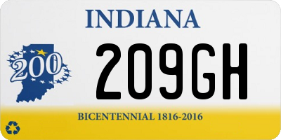 IN license plate 209GH