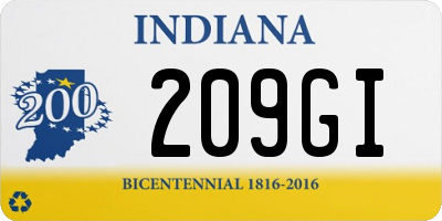 IN license plate 209GI